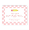 Pink Back To School Sign