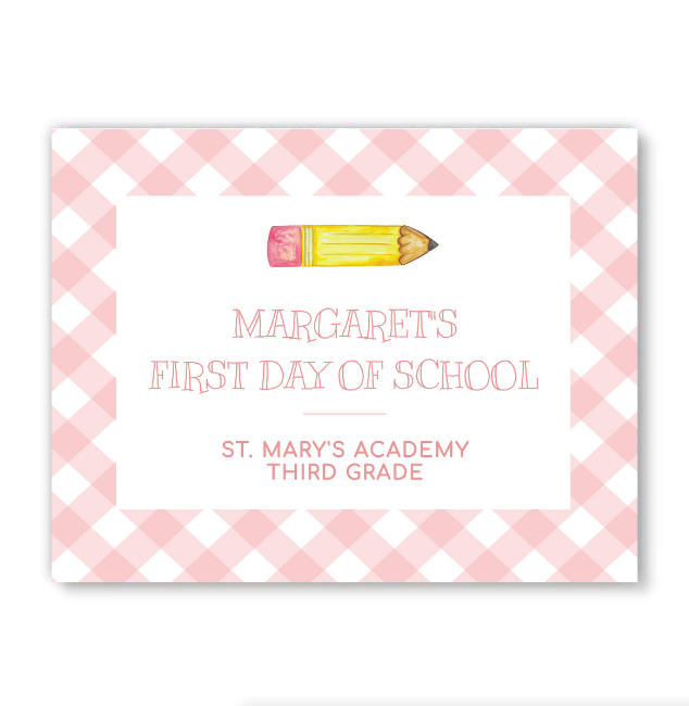 Pink Back To School Sign