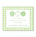 Green Apple Back To School Sign