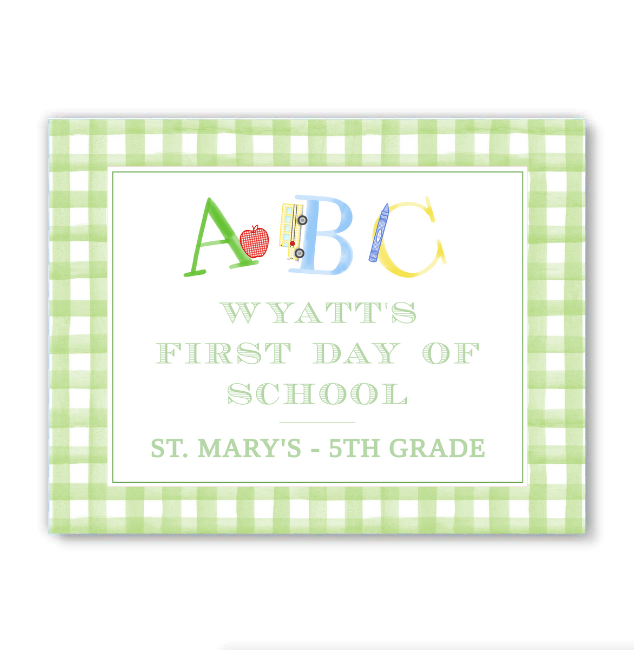 ABC Back To School Sign