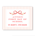 Red Bow Back To School Sign