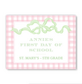 Green Bow Back To School Sign