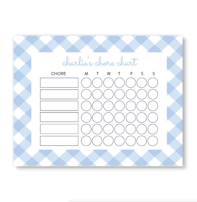 Blue Chore Chart