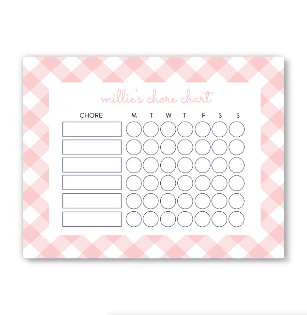 Pink Chore Chart