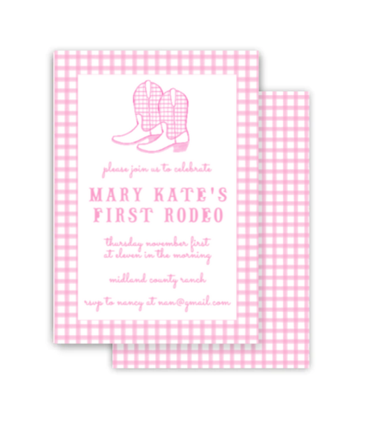 Pink Rodeo Invitation