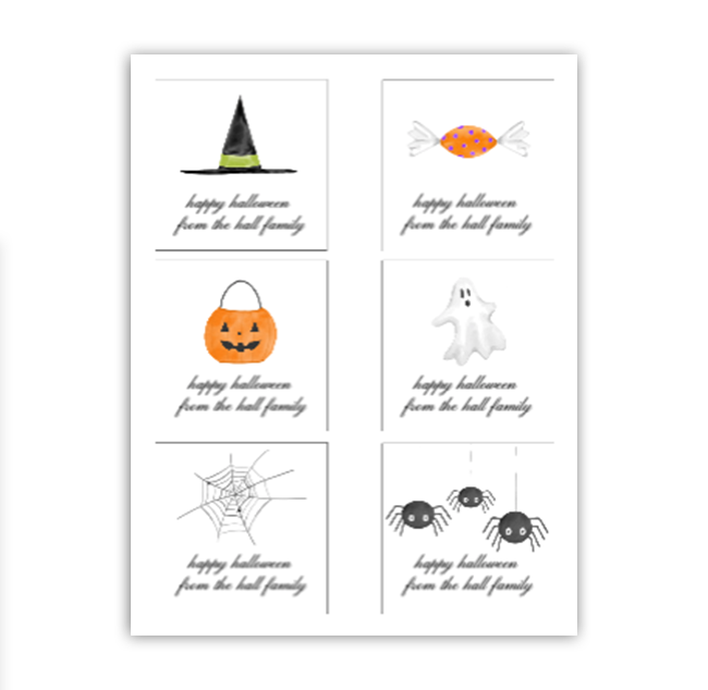 Halloween Mix Gift Tags / Stickers