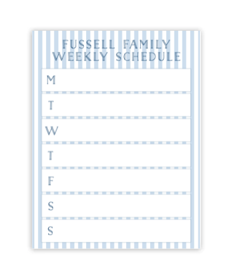 Blue Pastel Stripe Weekly