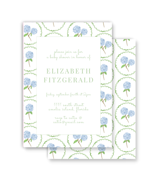 Hydrangea Invitation