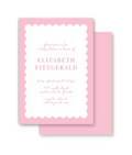 Pink Scallop Invitation