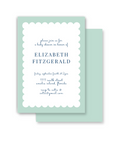 Sage Scallop Invitation