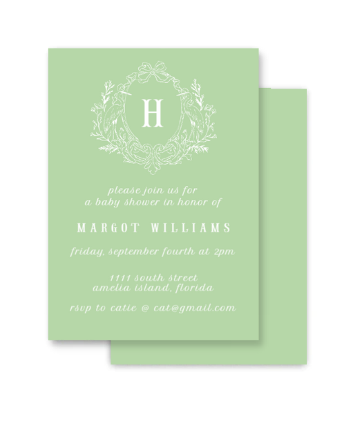 Green Stork Invitation