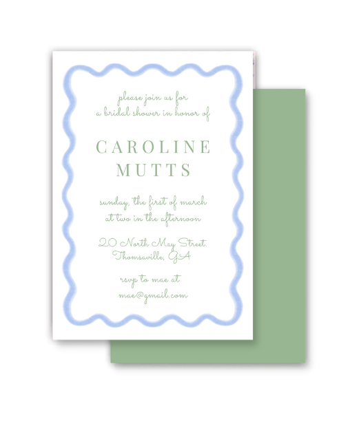 Blue Wave Invitation