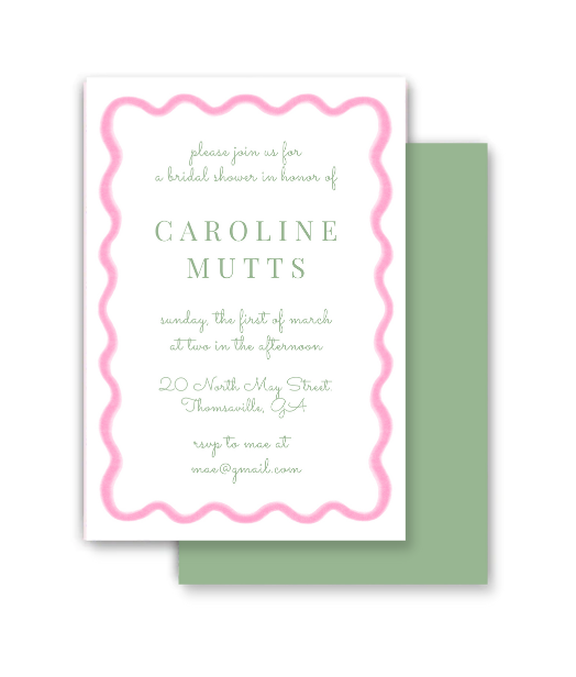 Pink Wave Invitation