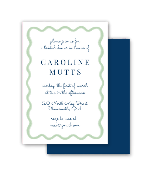 Green Wave Invitation