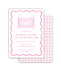 Pink Bounce House Invitation