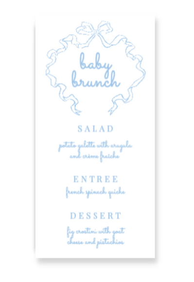 Blue Stork Long Menu