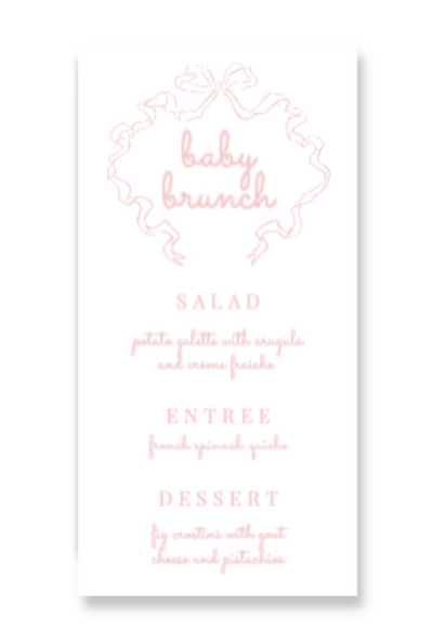 Pink Stork Long Menu