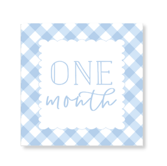 Blue Monthly Milestone Cards