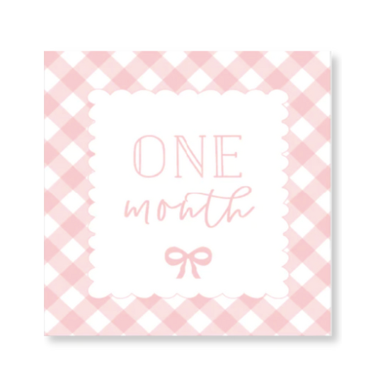 Pink Monthly Milestone Cards