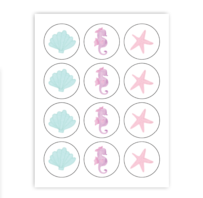 Mermaid Cupcake Toppers