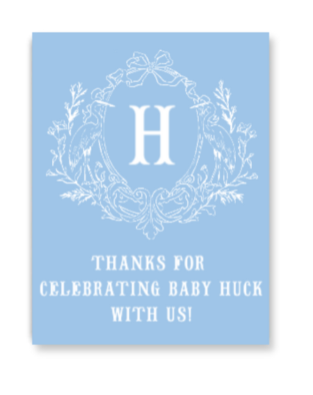 Blue Stork Party Sign