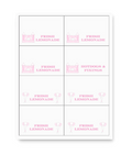 Pink Bounce House Buffet Labels / Placecards