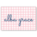 Pink Gingham Watercolor Placemat