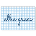 Blue Gingham Watercolor Placemat