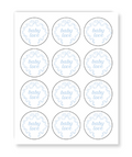 Blue Stork Cupcake Toppers