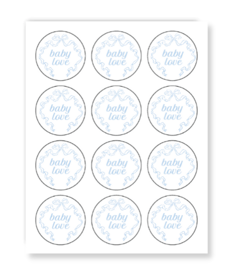 Blue Stork Cupcake Toppers