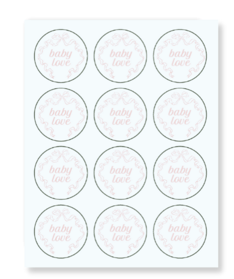 Pink Stork Cupcake Toppers