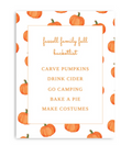 Watercolor Pumpkin Fall Bucketlist