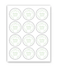 Green Stork Cupcake Toppers