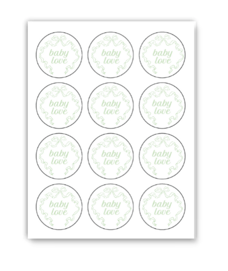 Green Stork Cupcake Toppers