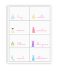 Pink Princess Buffet Labels / Placecards