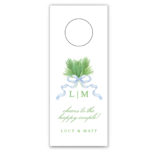 Palm Chinoiserie Wine Tag