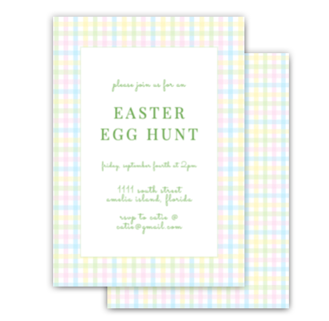 Pastel Plaid Invitation
