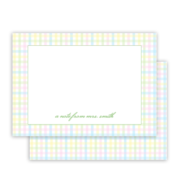 Pastel Plaid Notecard