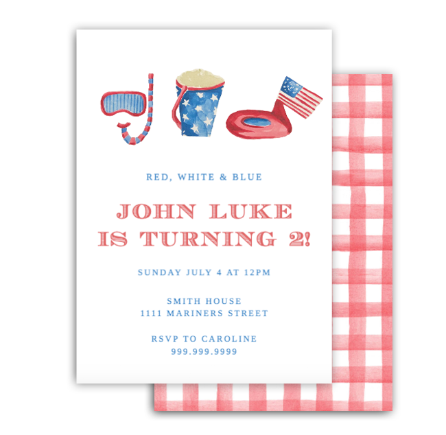 Patriotic Summer Invitation