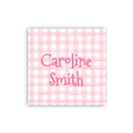 Pink Gingham Child's Card / Sticker
