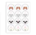 Pink Puppy Cupcake Toppers