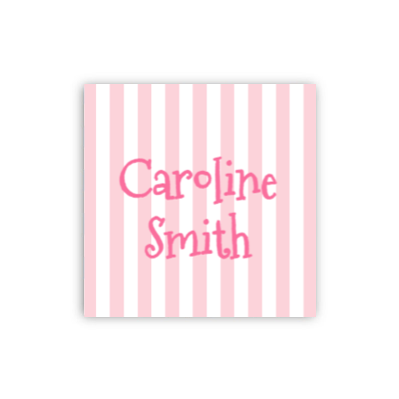 Pink Stripe Child's Card / Sticker