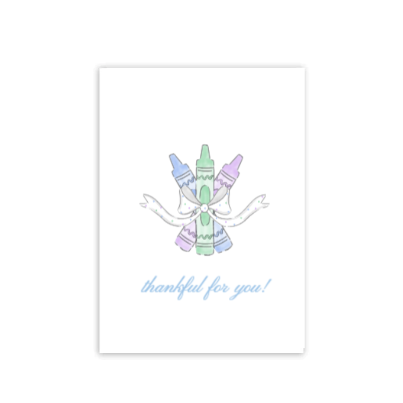 Purple Crayon Folded Card