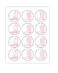 Pink Rodeo Cupcake Toppers