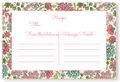 Itty Bitty Floral Recipe Card