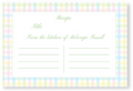 Pastel Plaid Recipe Card
