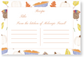 Thanksgiving Recipe Card