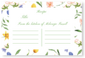 Spring Floral Recipe Card