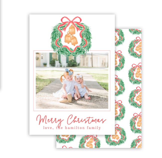 Red Bells Christmas Card