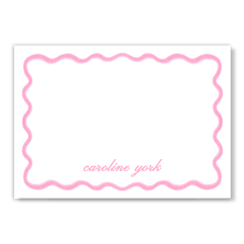 Pink Wave Notecard